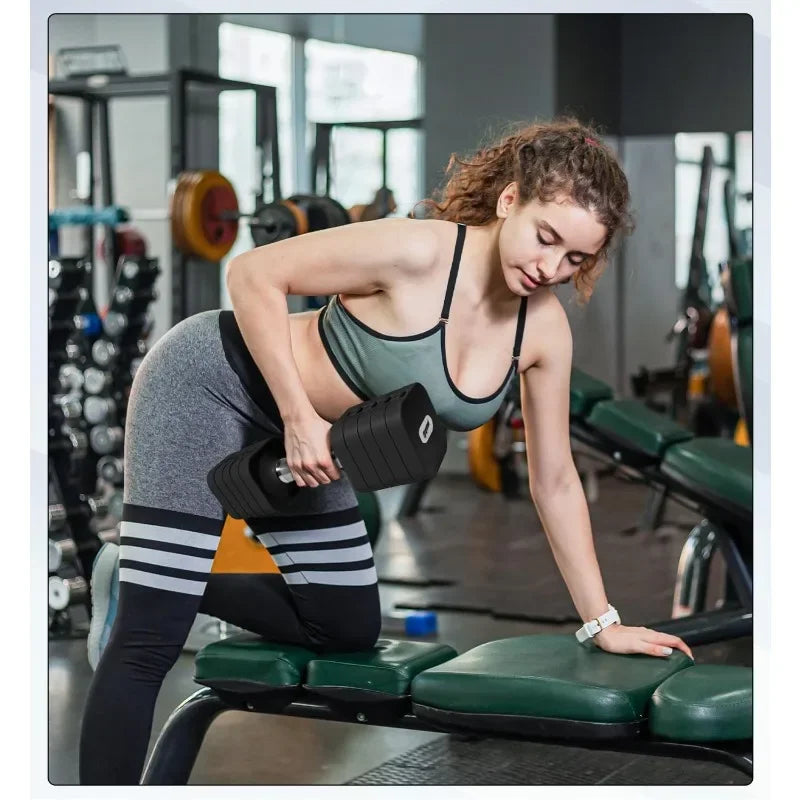 YTYIN 5-in-1 Adjustable Square Dumbbell Set (Max 50 lbs)