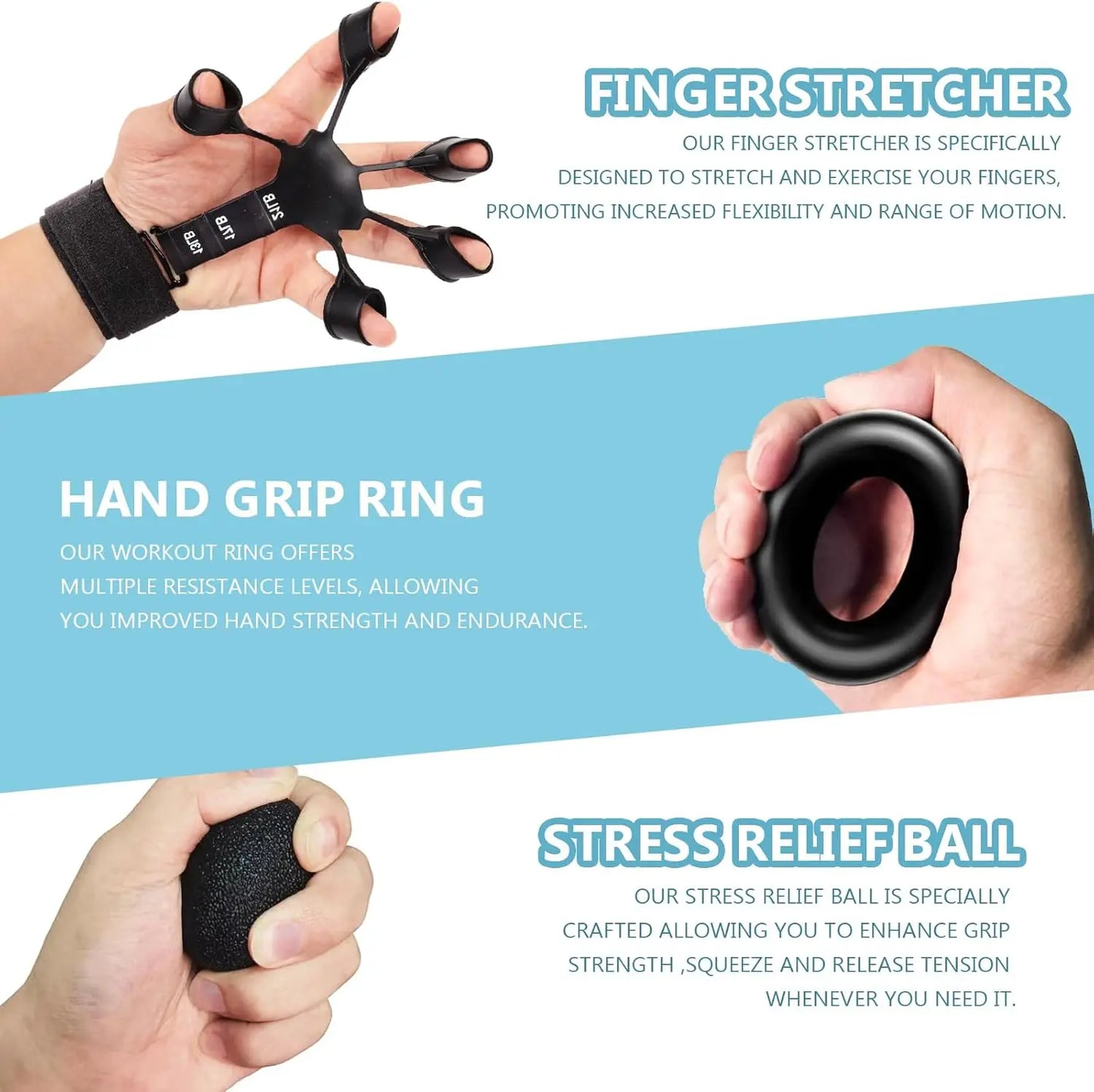 5-Piece Adjustable Grip & Forearm Trainer Kit