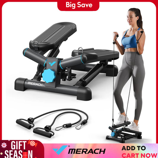 Stepper/Aerobic Mini Machine  – Twist Stair Stepper with Resistance Bands