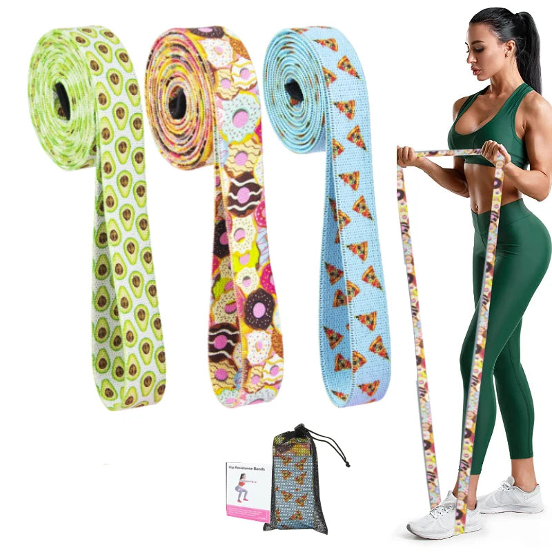 3-Piece Fabric Long Resistance Bands Set