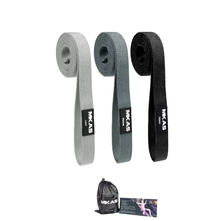 3-Piece Fabric Long Resistance Bands Set