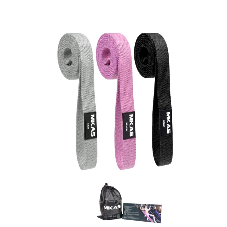 3-Piece Fabric Long Resistance Bands Set