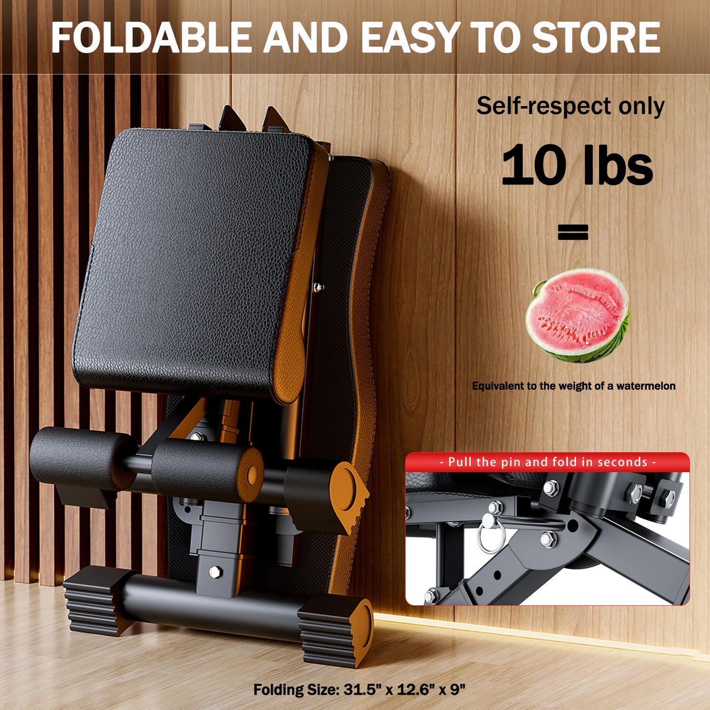 Adjustable Folding Weight Bench - Multifunctional Strength Trainer