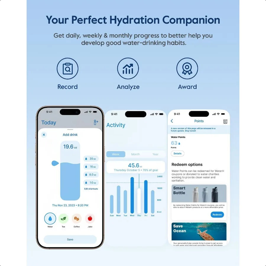 Boost Smart Insulated Water Bottle (24oz)