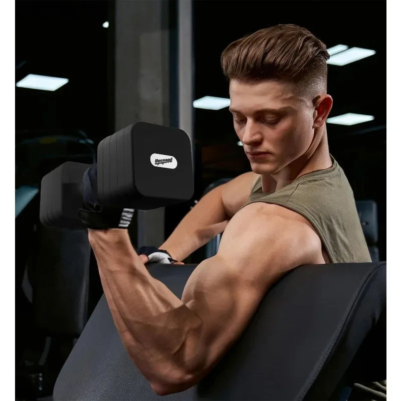 YTYIN 5-in-1 Adjustable Square Dumbbell Set (Max 50 lbs)