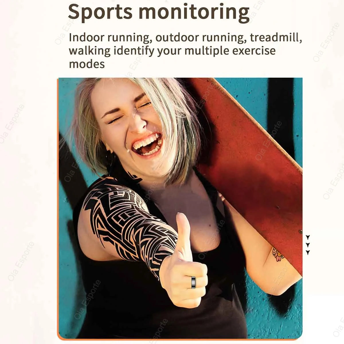 Smart Ring Fitness Tracker – IP68 Waterproof