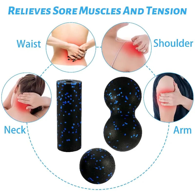 High-Density EPP Foam Roller & Massage Ball Set