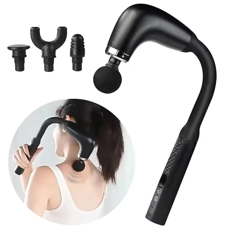 Portable Massage Gun Long-Handle High-Frequency Vibration Massager