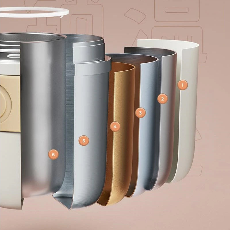 Stainless Steel Thermos Cup with Handle & Straw