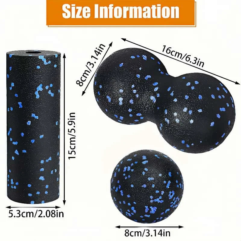 High-Density EPP Foam Roller & Massage Ball Set