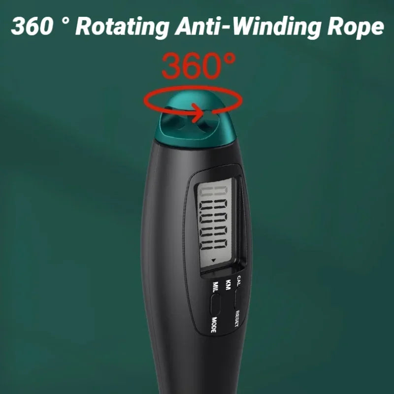 Adjustable Steel Skipping Rope with Electronic Counter for Fitness & Training