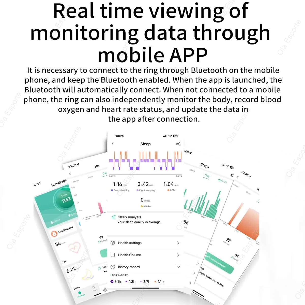 Smart Ring Fitness Tracker – IP68 Waterproof